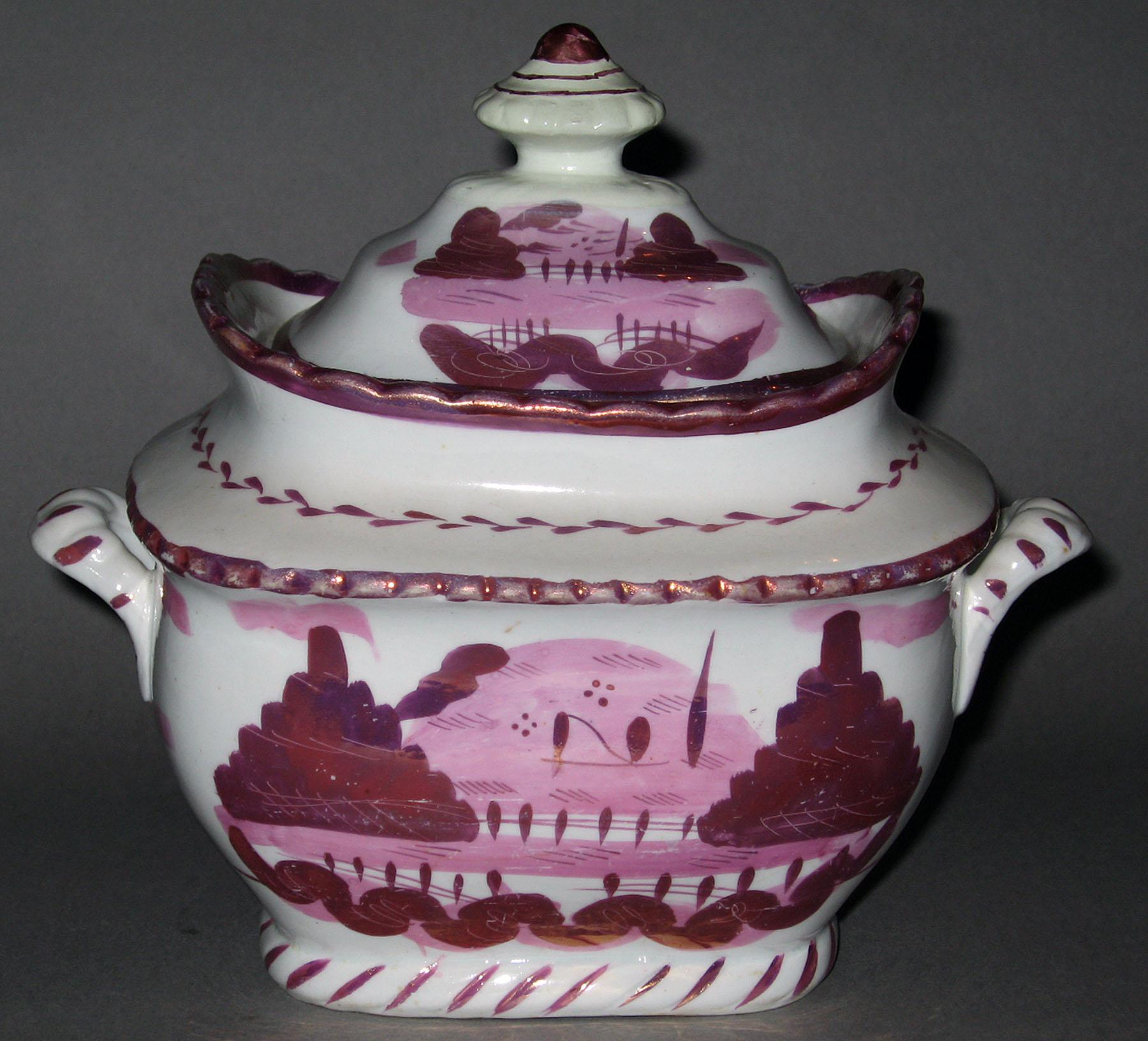 1984.0141.241.002 Lusterware Sugar Bowl