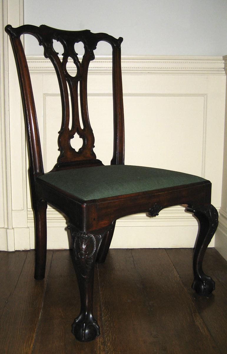 1961.0809.004, 1984.0617.015, 1992.0512 Chair, Slip seat, Upholstery fabric, view 1, C-DIOC