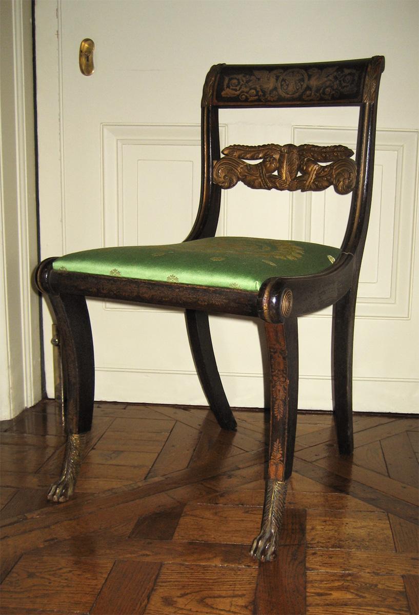 1957.0742.002 Side chair and 1984.0623.002 slip seat view 1