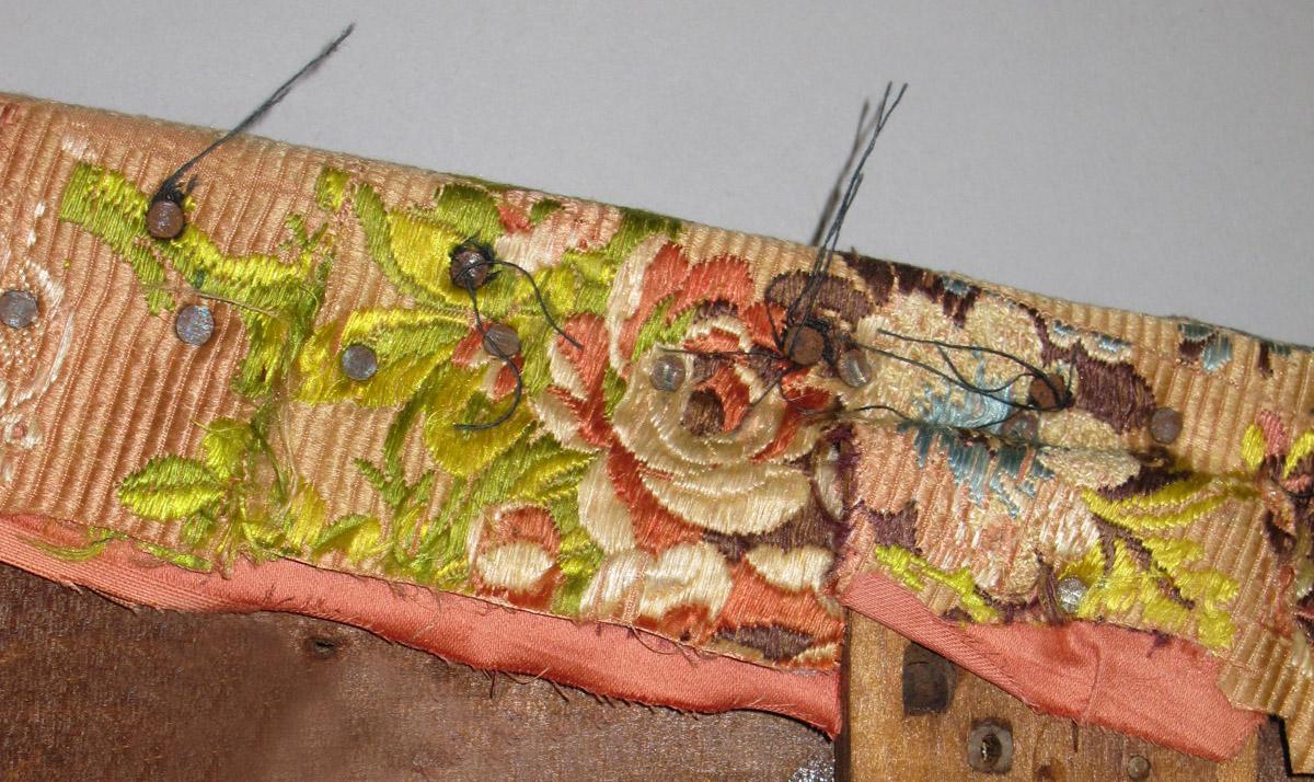 1984.0651 Slip seat fabric detail