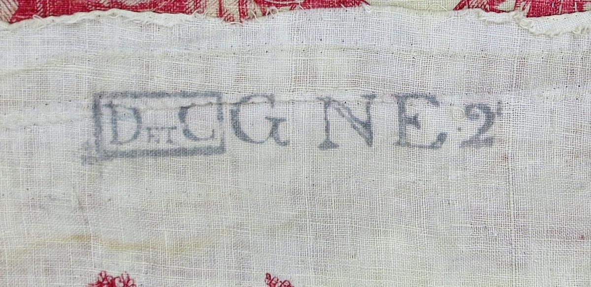 1958.0035.001 Textile, printed detail 2