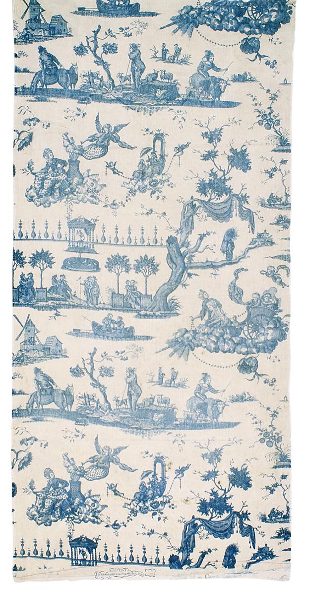 T451 textile, printed design repeat