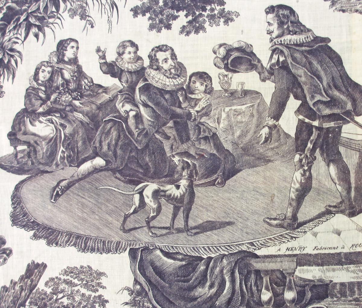 1958.0035.003 textile, printed detail 3