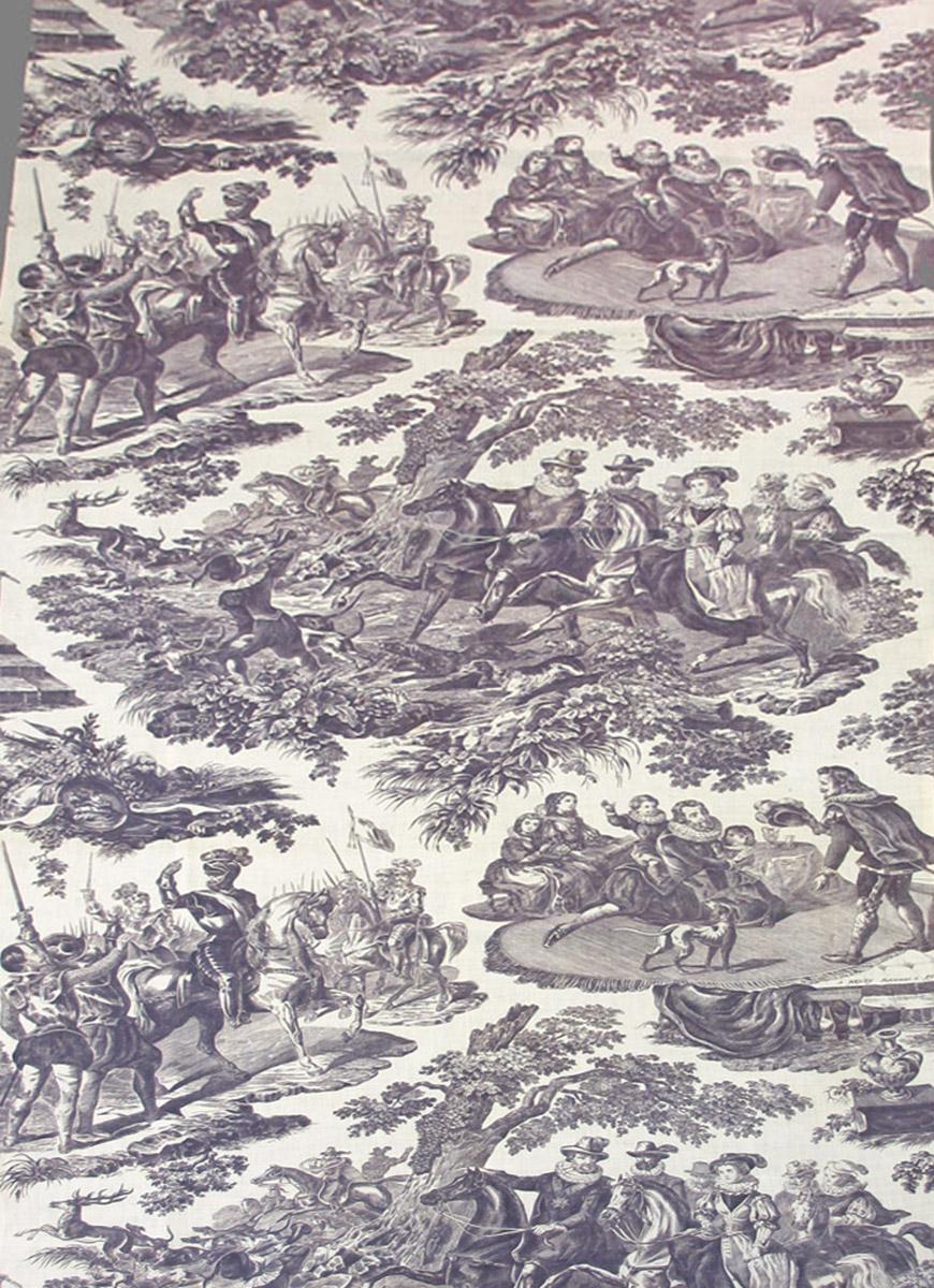 T452 Textile, printed, design repeat