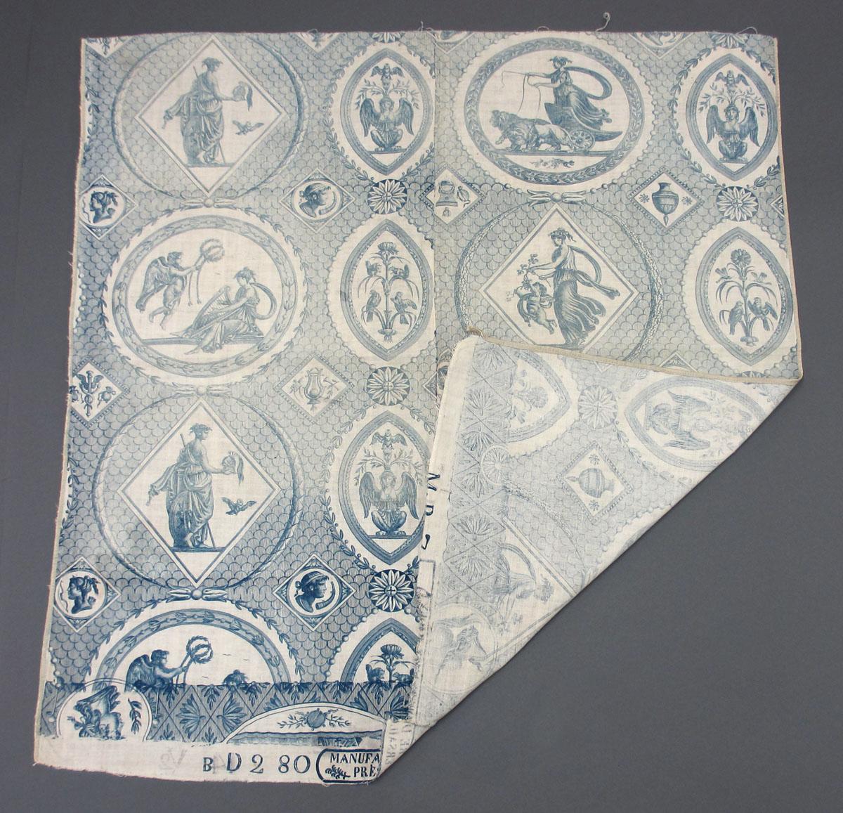 1958.0035.005 Textile, printed folded corner