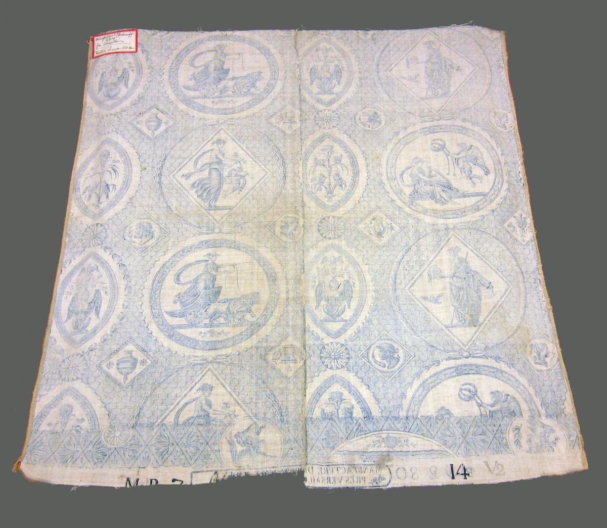 1958.0035.005 Textile, printed partial reverse