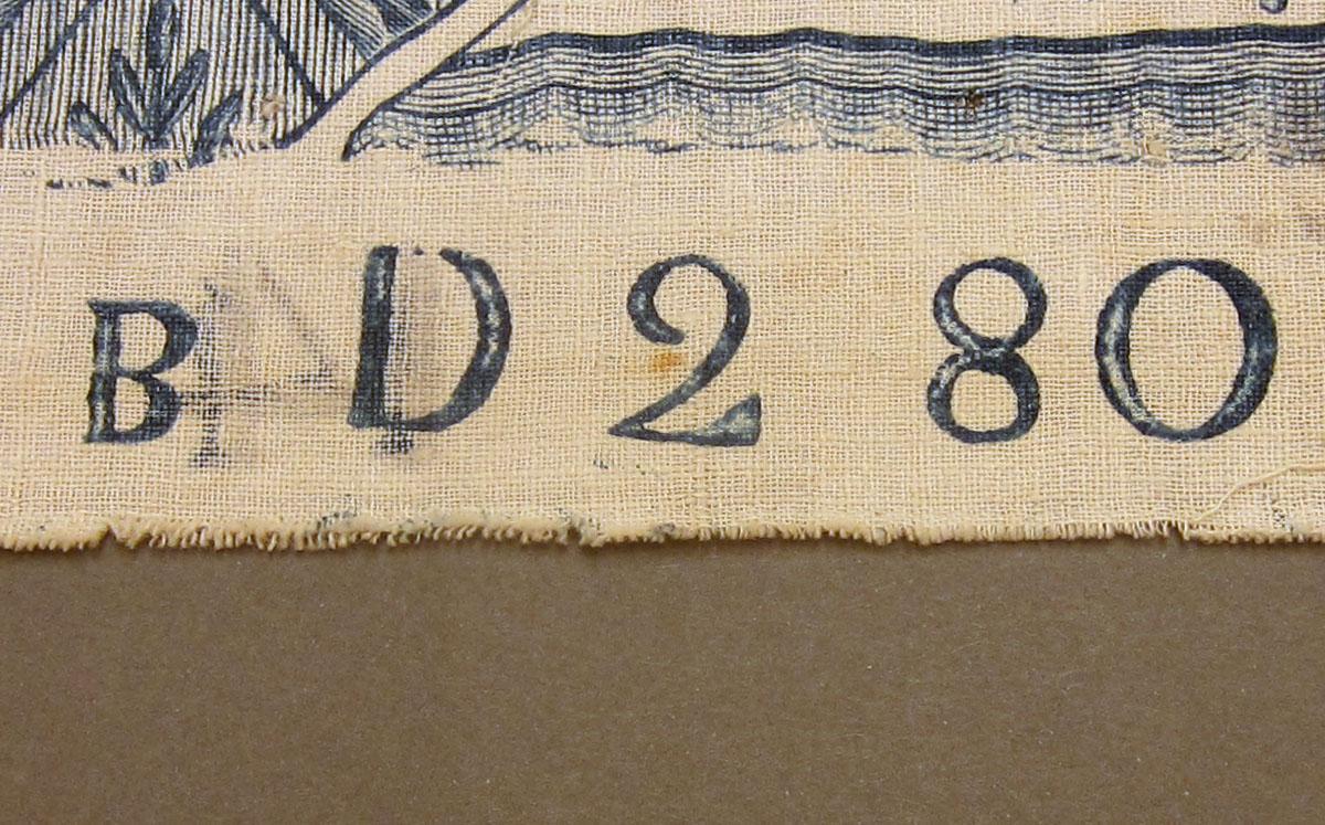 1958.0035.005 Textile, printed detail 1