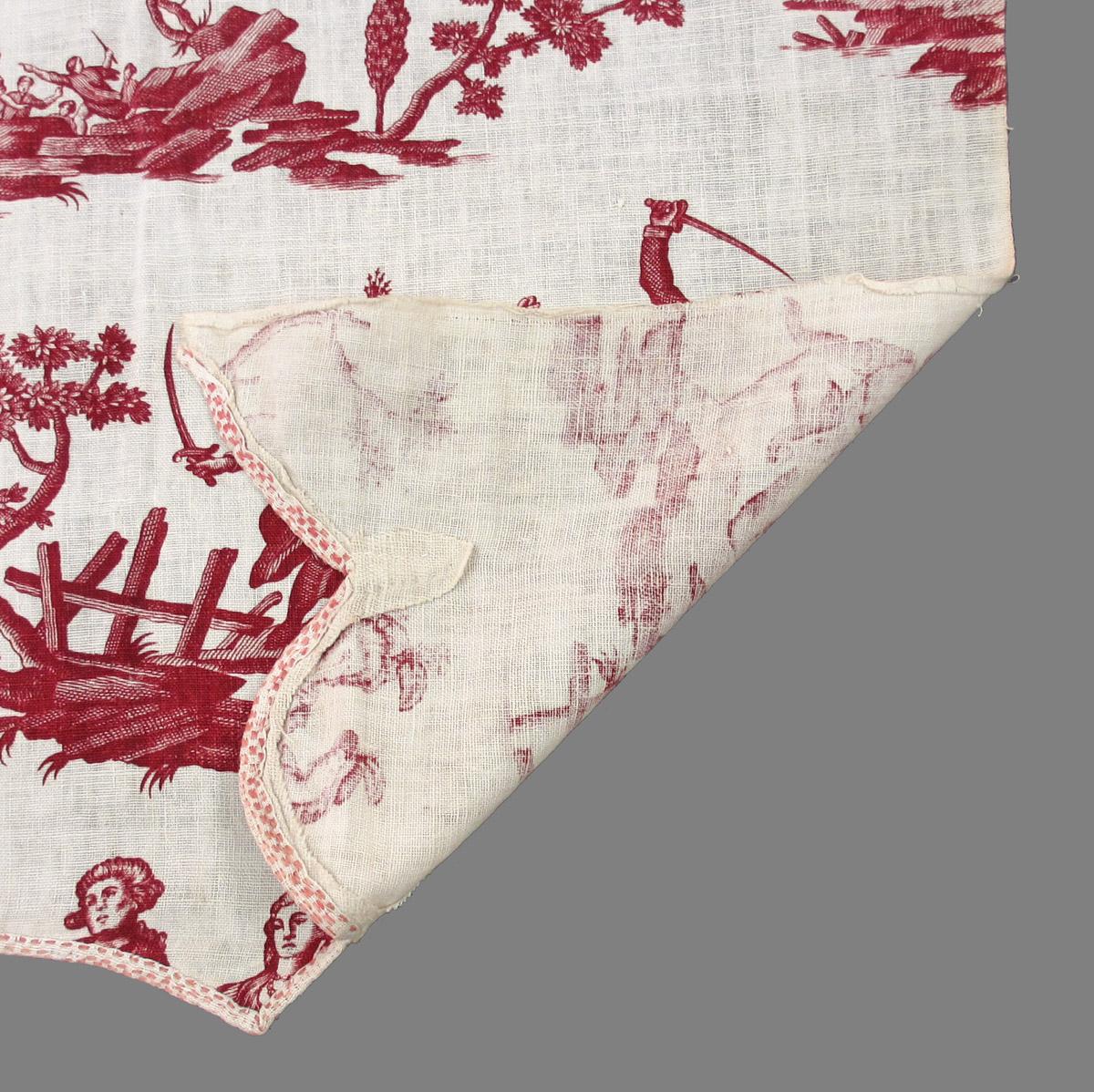 1958.0035.006 textile, printed folded corner