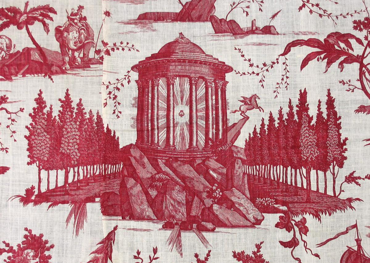 1958.0035.007 textile, printed detail 1