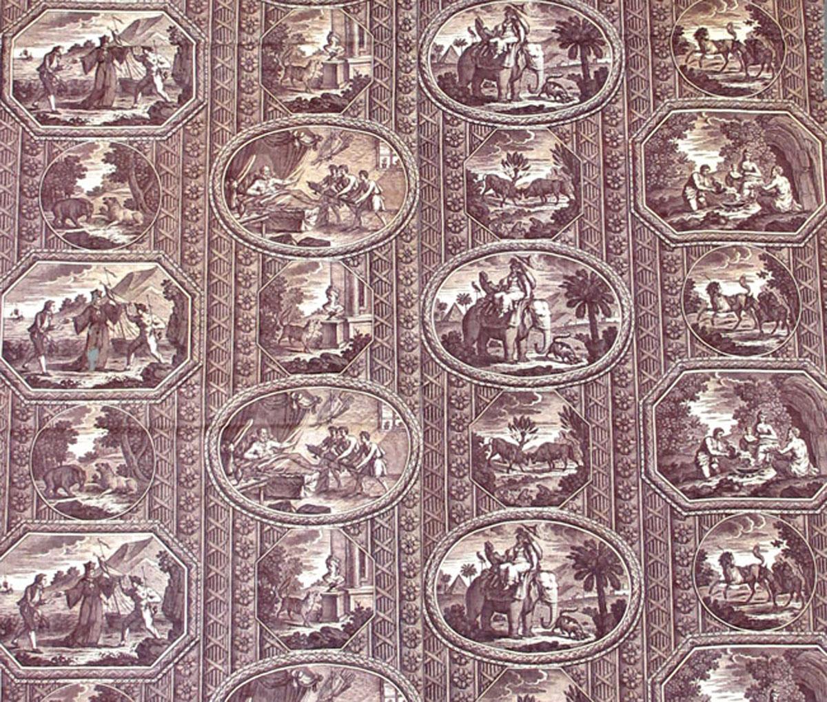 T1147 textile, printed design repeat