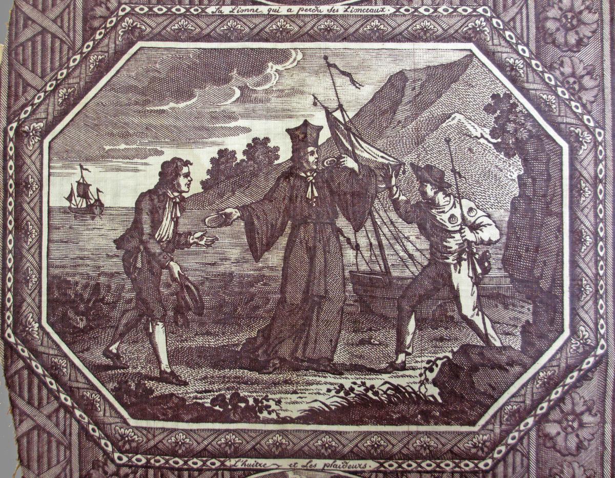 1958.0036 textile, printed detail 1