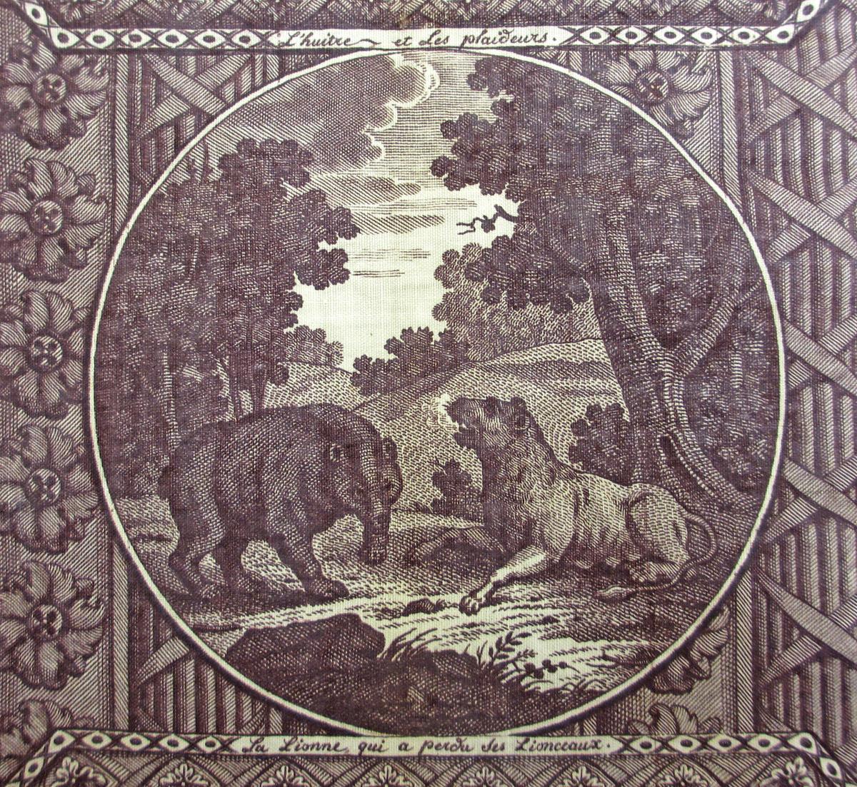1958.0036 textile, printed detail 2