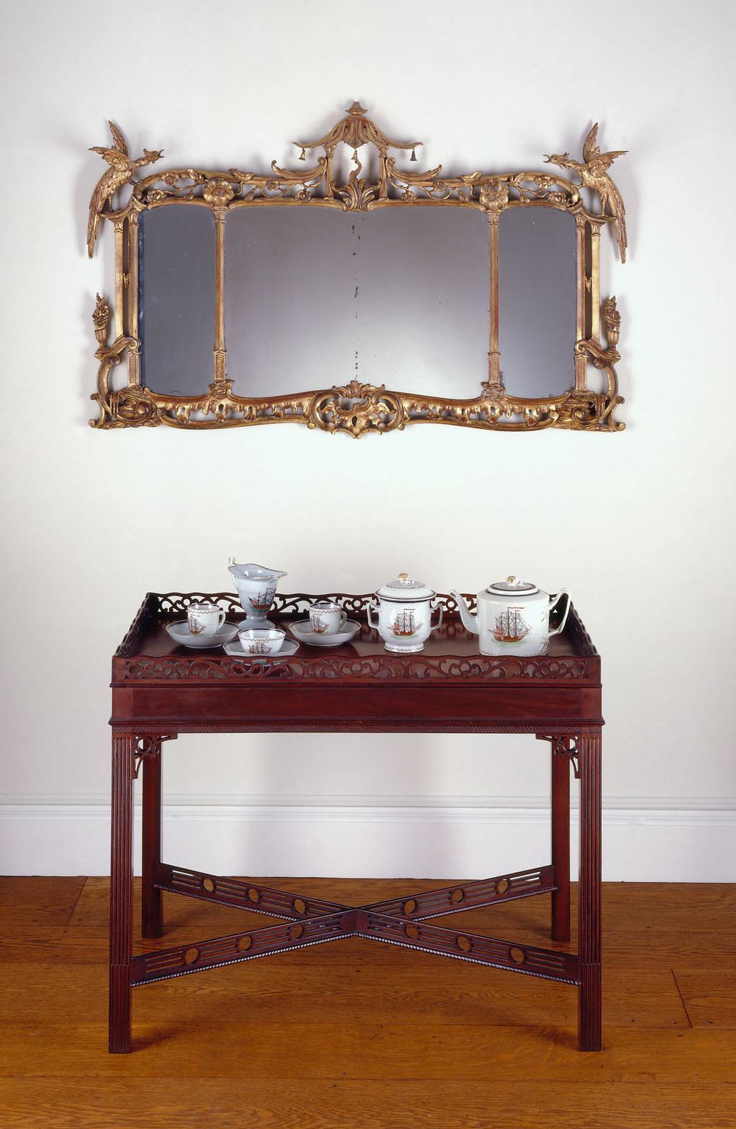 1958.0037 China Table, 1962.0070 Looking Glass, 1963.0714 Tea Wares
