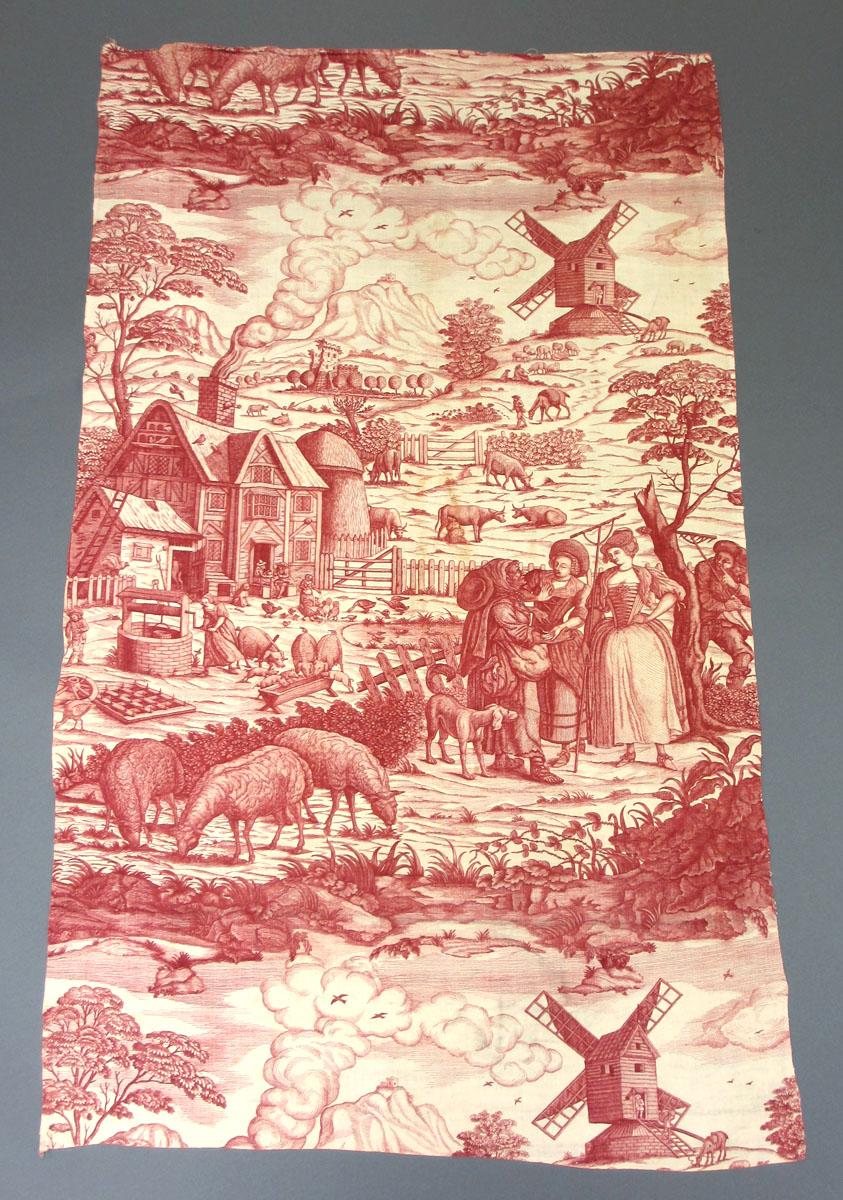 1985.0005.001 Textile, printed partial obverse