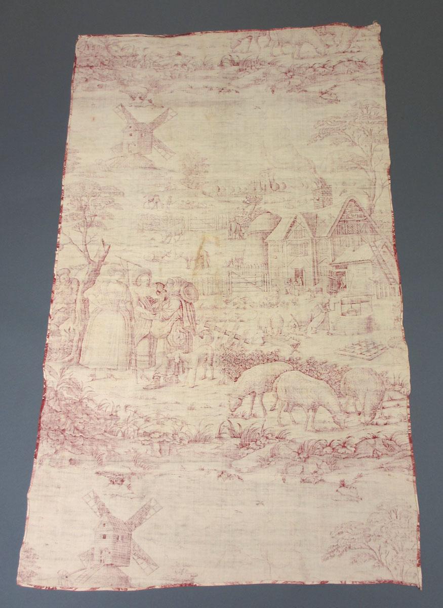1985.0005.001 Textile, printed partial reverse