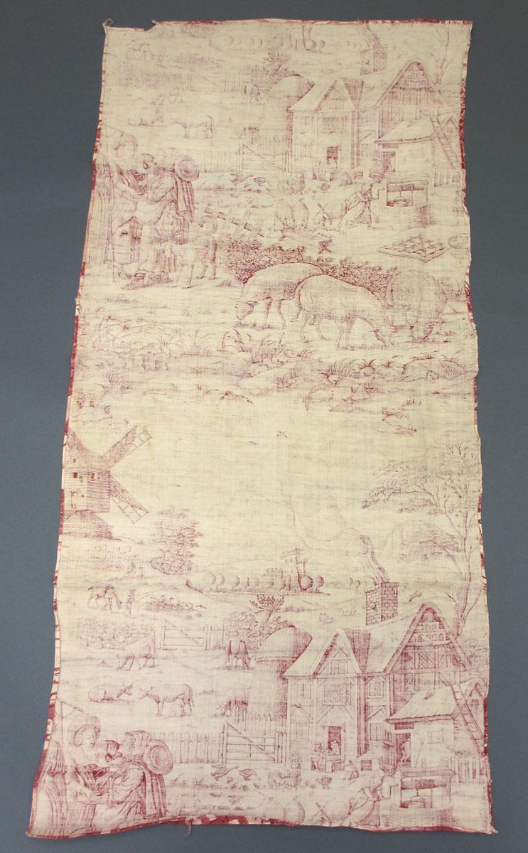 1985.0005.002 Textile, printed partial reverse