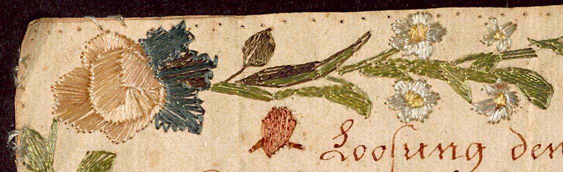1985.0051 Needlework picture, detail 2