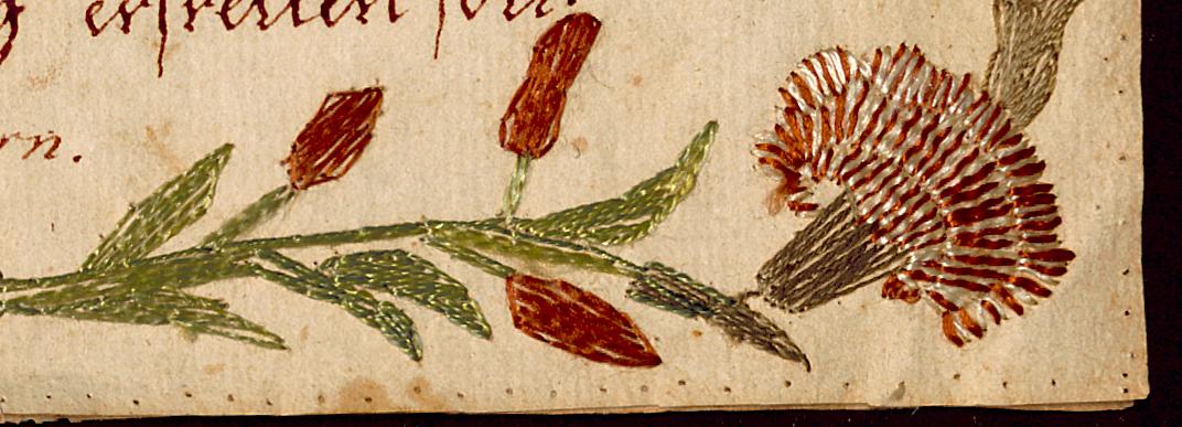 1985.0051 Needlework picture, detail 5