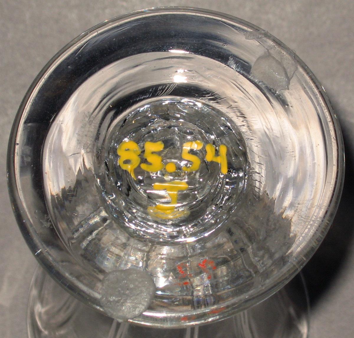 1985.0054 J Glass jelly glass (underside)