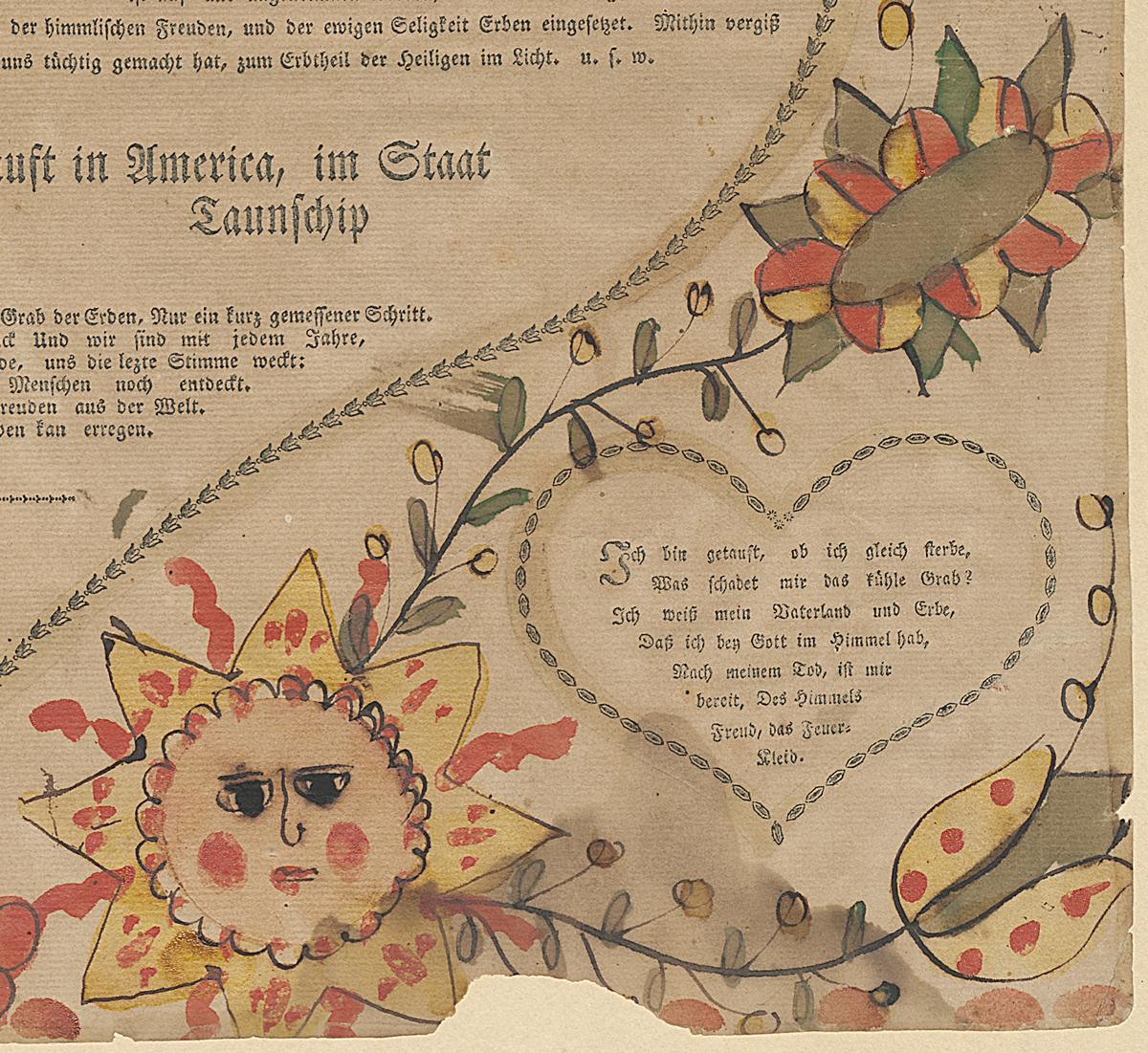 1985.0089 Fraktur, Detail 5