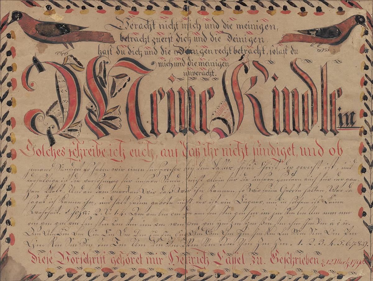 1985.0091 Fraktur, Detail