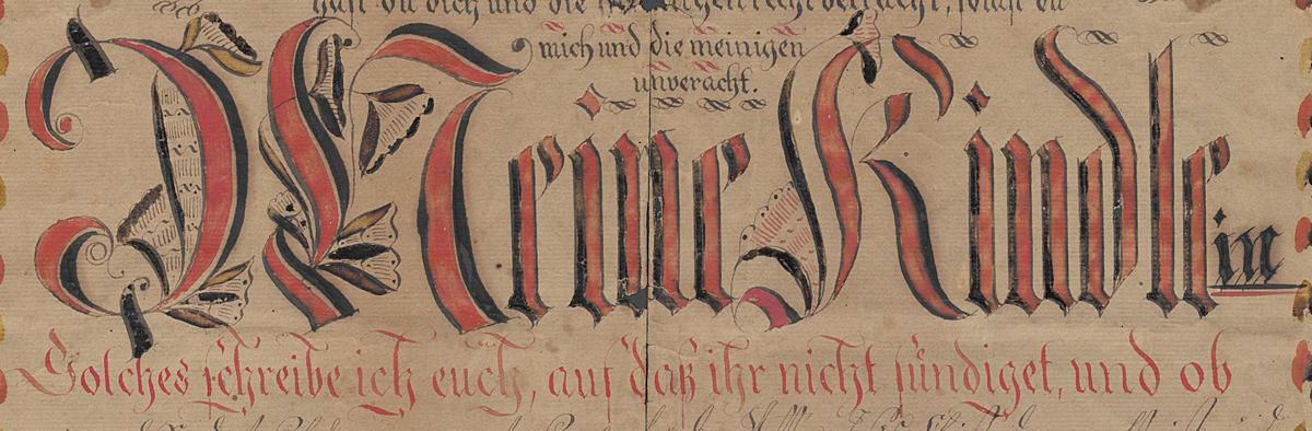 1985.0091 Fraktur, Detail 3