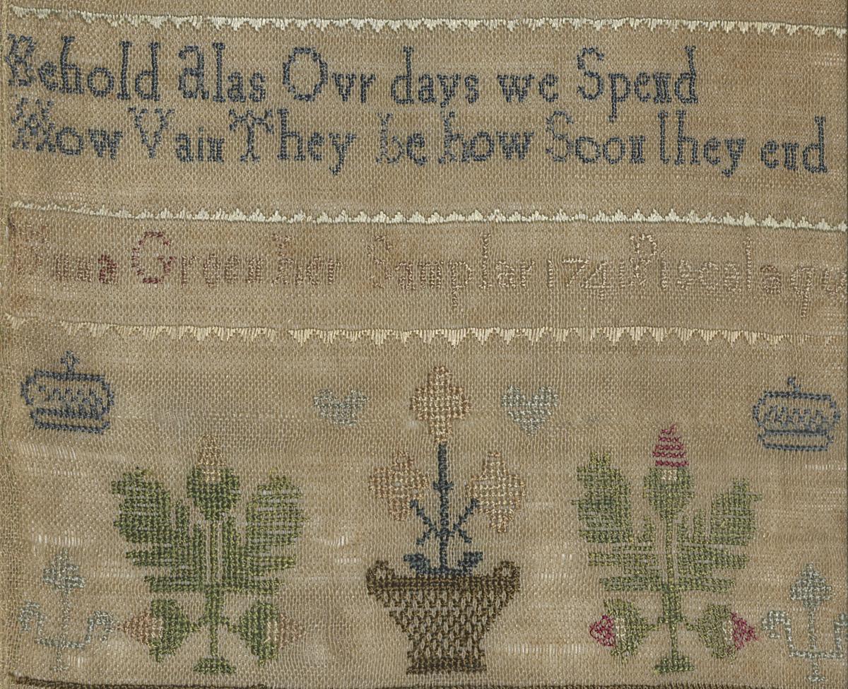 1985.0112 Sampler, Detail 2