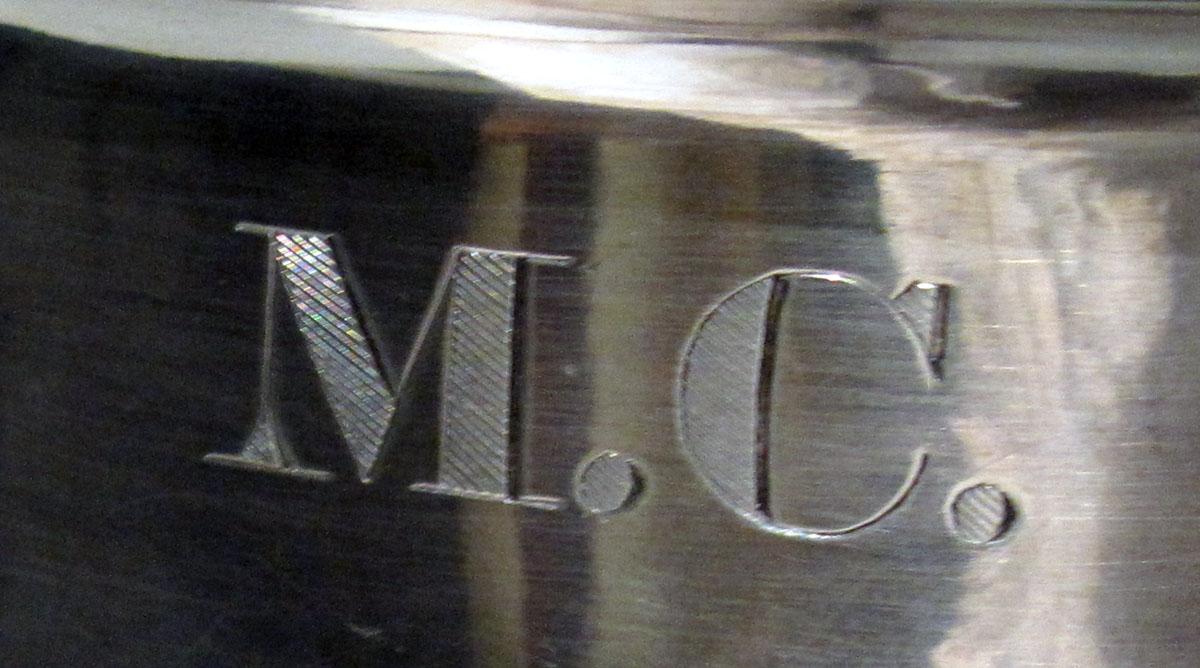 1986.0046 Silver Pitcher or Ewer engraving part 1