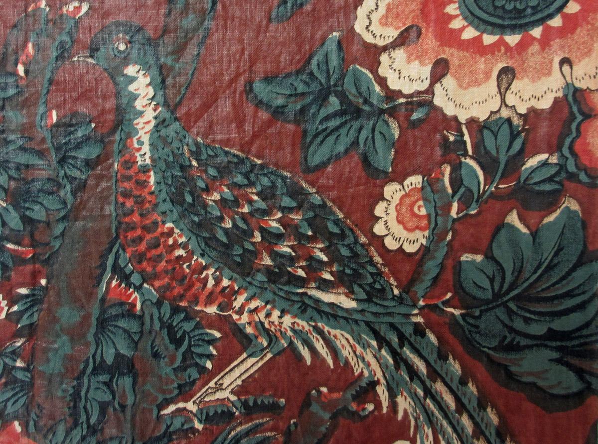 1958.0062.004 A textile, printed detail 1