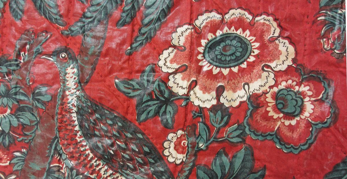 1958.0062.004 B textile, printed detail 1