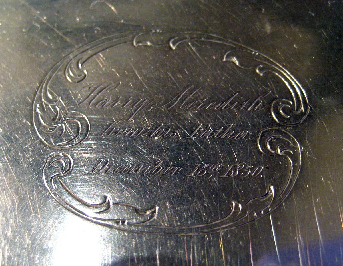 1986.0135.001 Silver Tray engraving