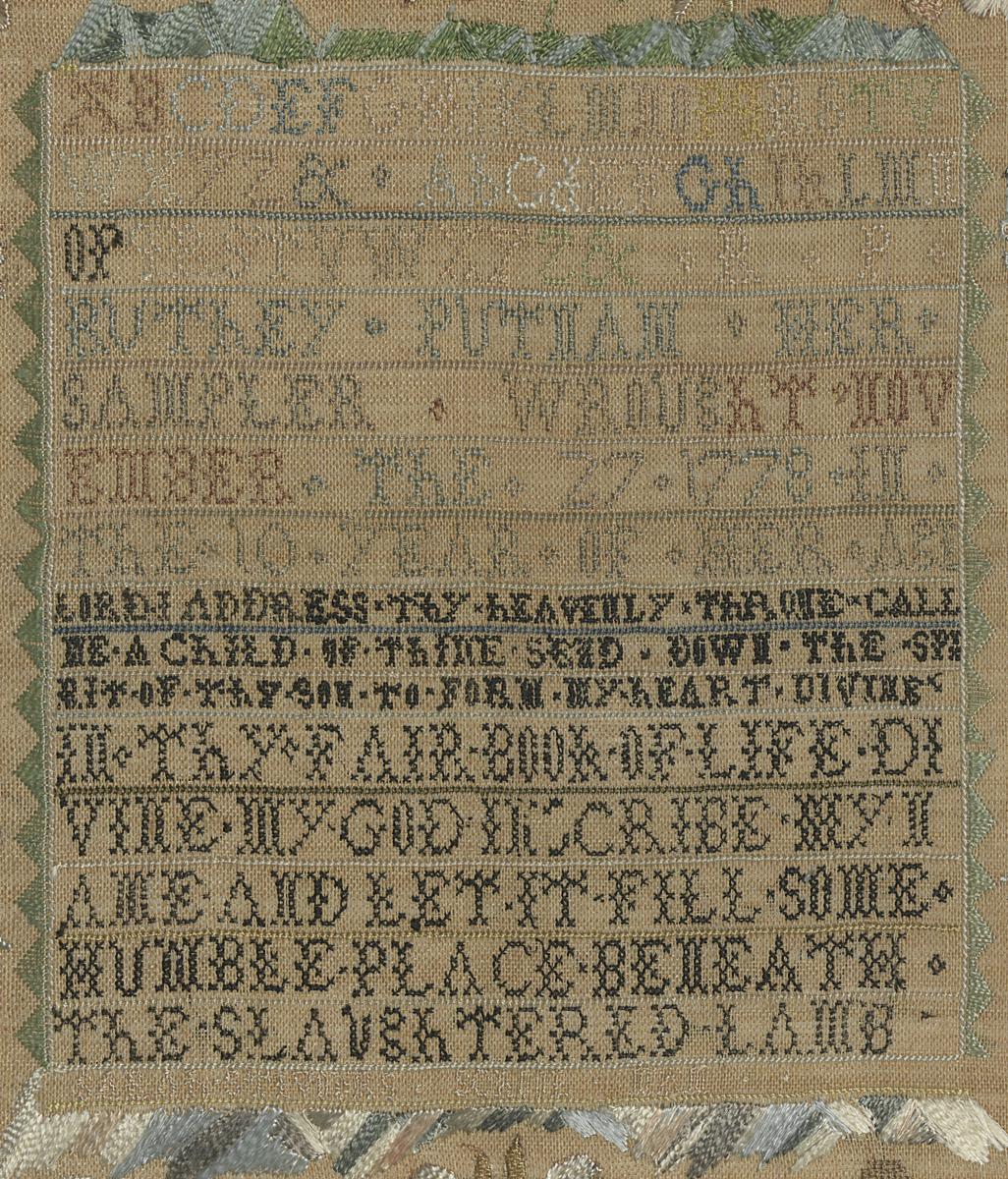 1986.0164.001 Sampler, Detail