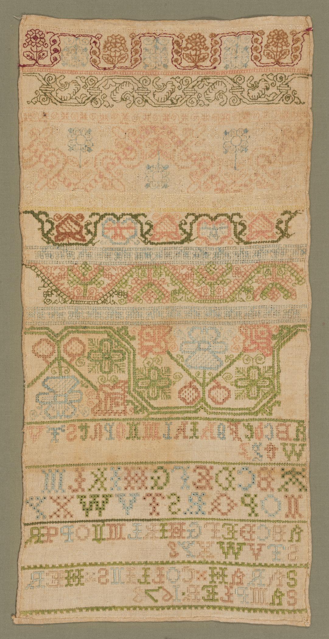 1987.0001 Sampler, reverse, view 1