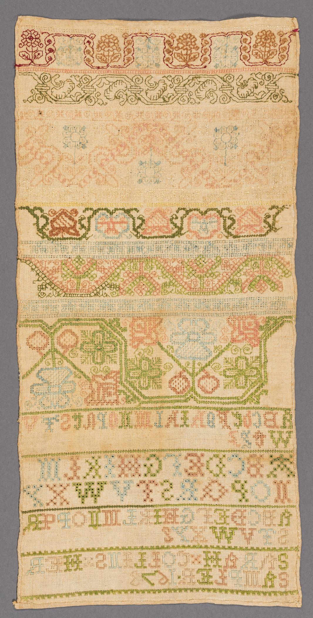 1987.0001 Sampler, reverse, view 2