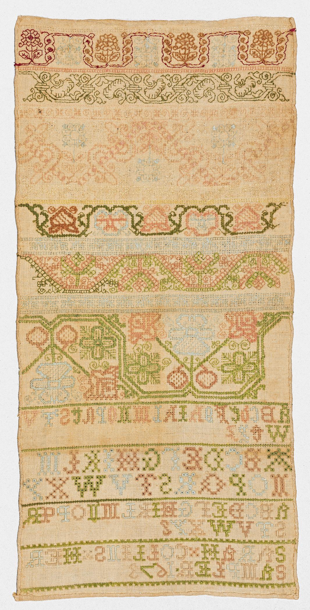 1987.0001 Sampler, reverse, view 3