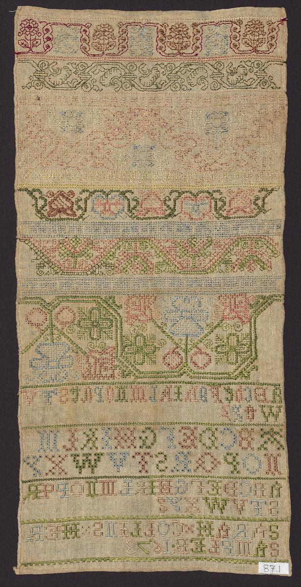 1987.0001 Sampler, Verso