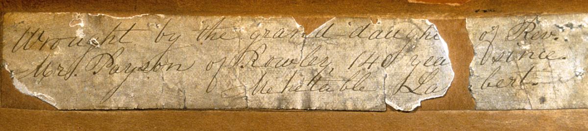 1987.0002 Sampler Label