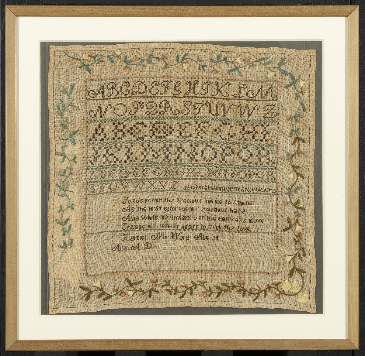 1987.0003 A Sampler and Frame