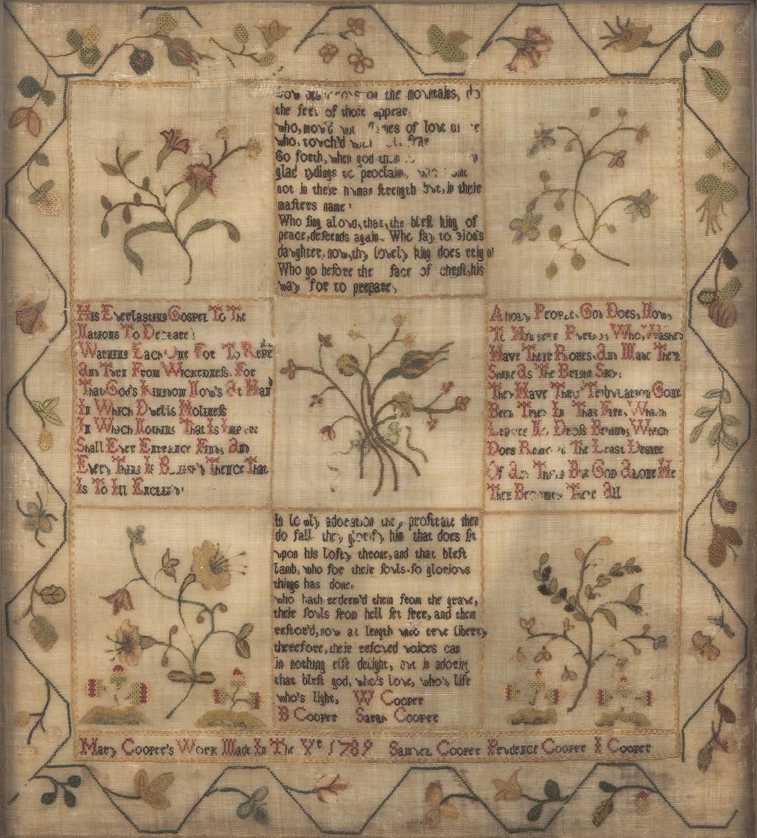 1987.0036 A Sampler, view 1