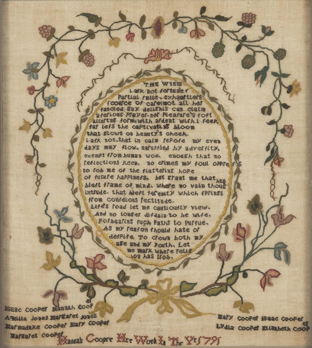 1987.0037 Sampler, view 1