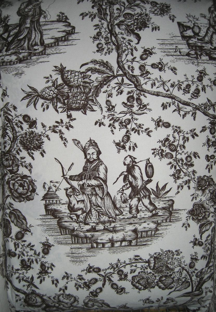 1960.1058 easy chair, 1987.0505  fabric detail
