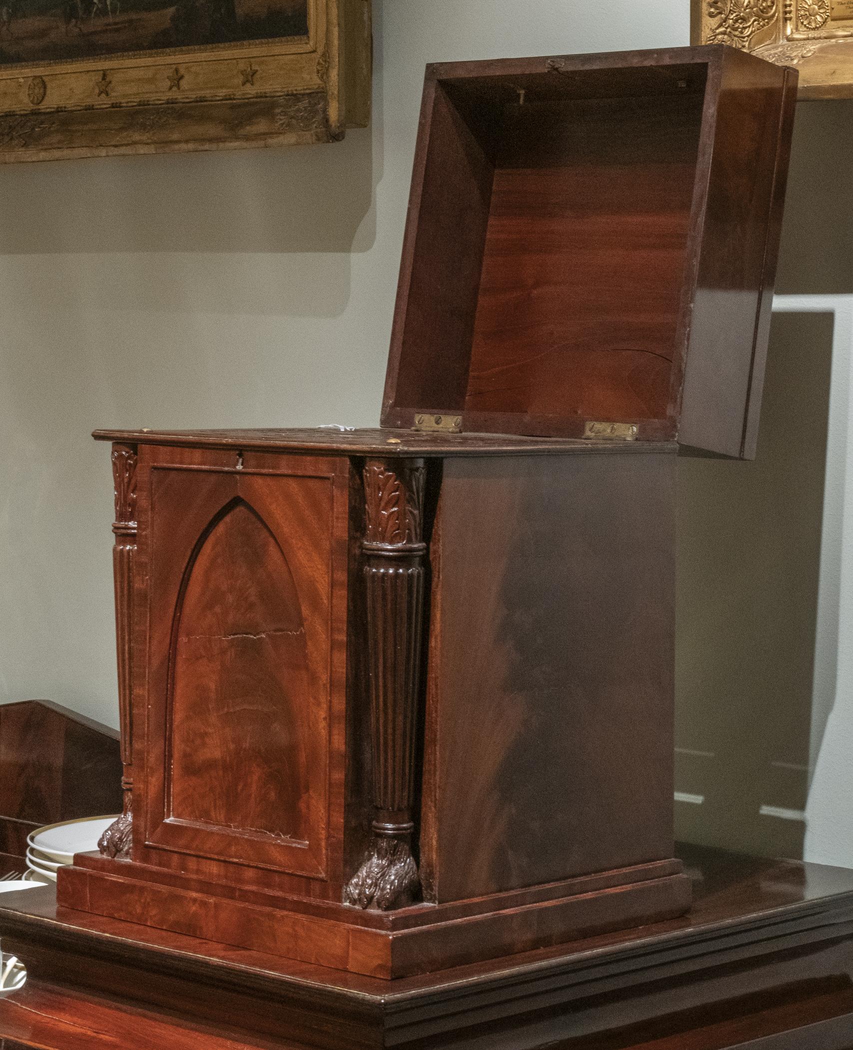1988.0008.003 Knife box, in situ, Empire Hall