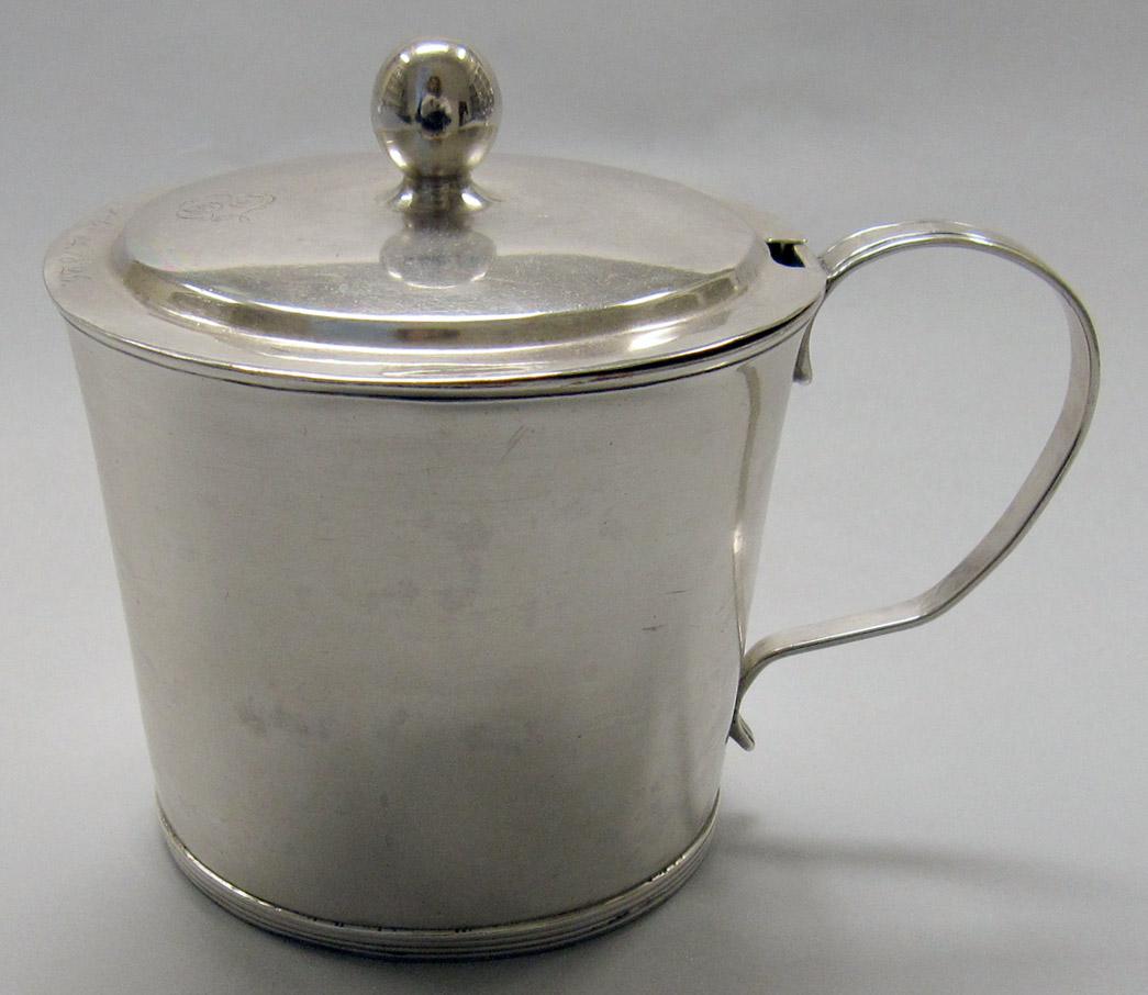 1988.0069 A, B Silver Mustard Pot view 1