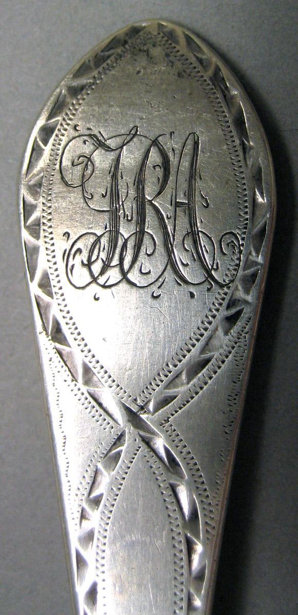 1989.0013.031 Silver Spoon engraving upper surface