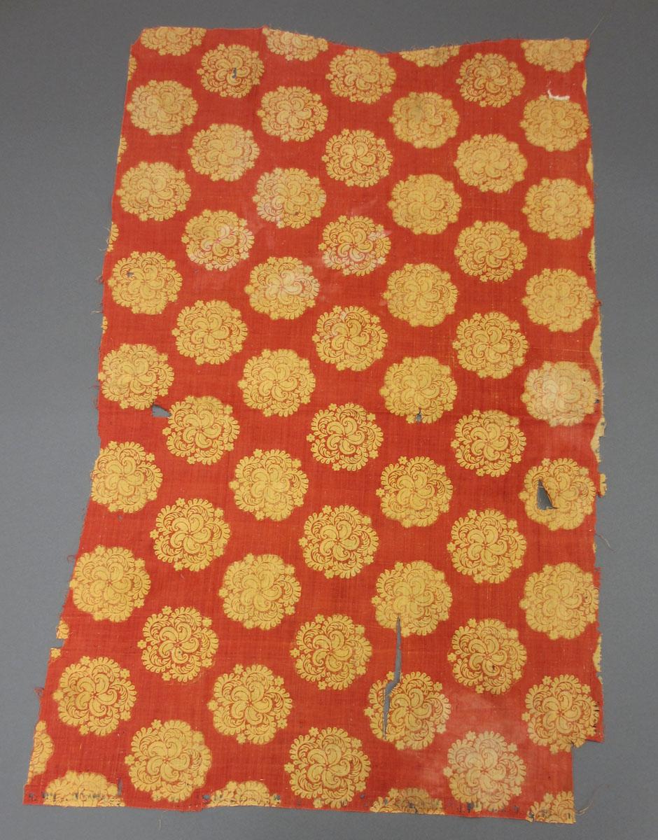 1958.0069.001 Textile, printed reverse