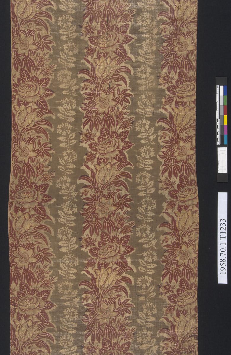 1958.0070.001 Textile, printed, detail 2