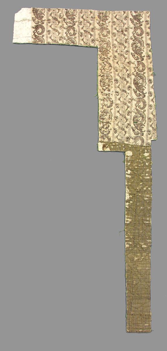 1958.0070.004 Textile, printed reverse