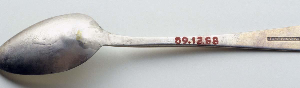1989.0013.088 Spoon, Teaspoon, detail 1