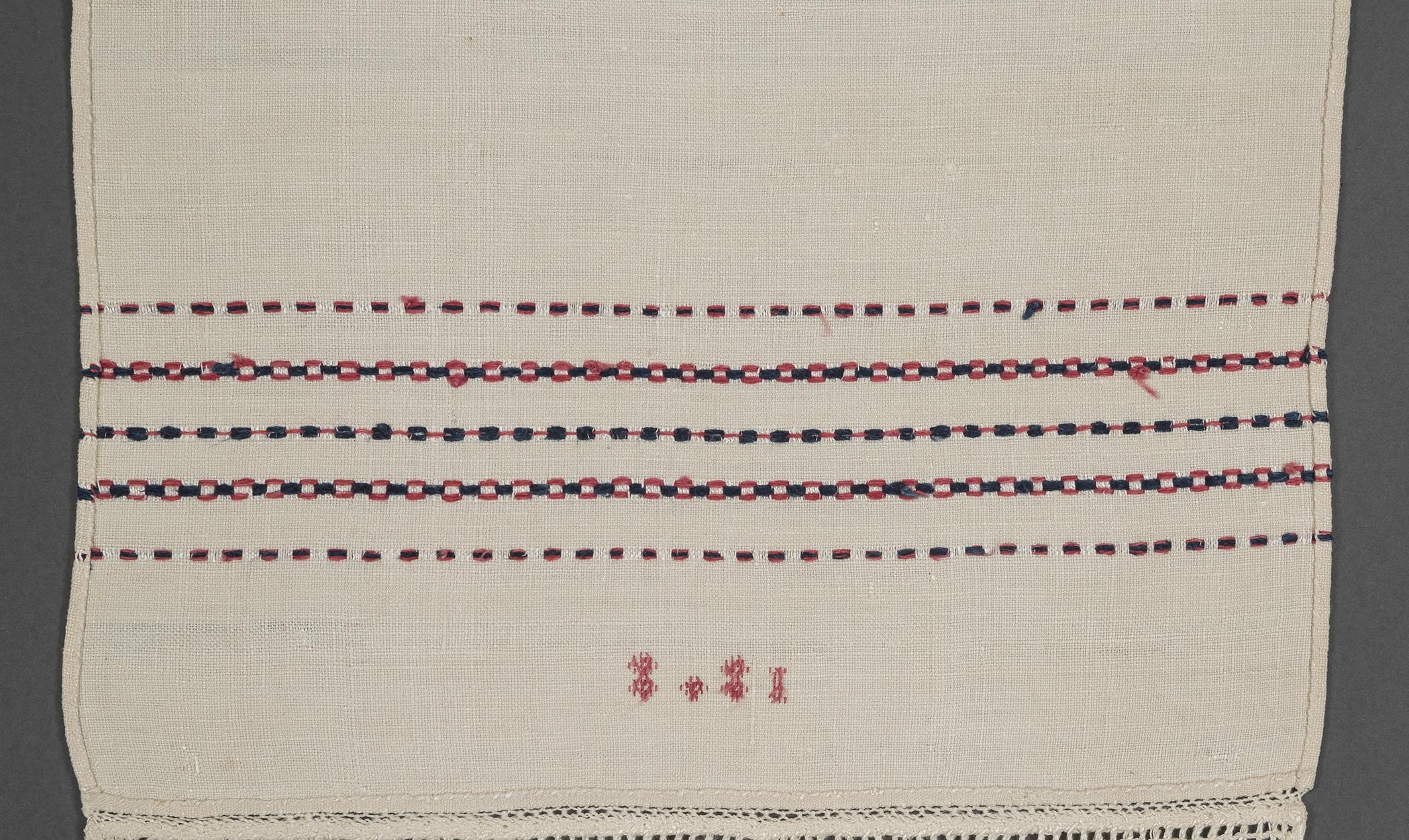 1989.0028 Towel, detail 10, reverse