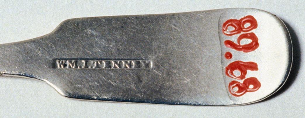 1989.0068 Spoon, Salt Spoon, detail 1